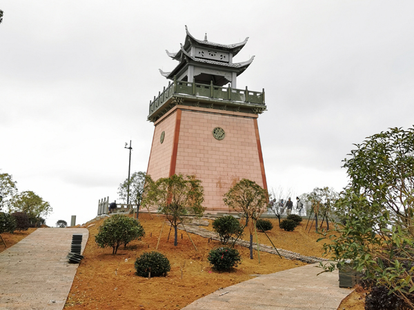 杭州萧山区义桥景观石亭，景观台工程