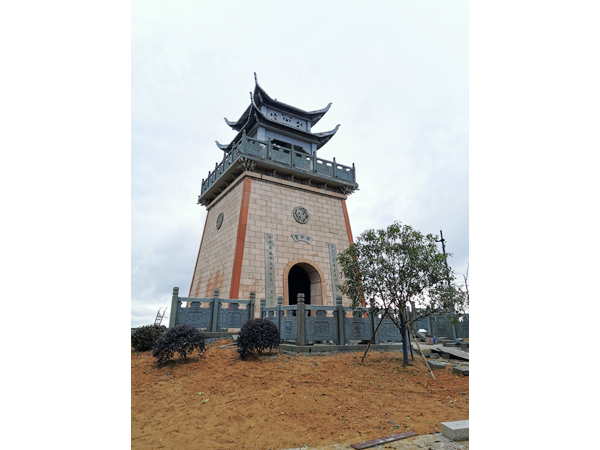 杭州萧山区义桥景观石亭，景观台工程